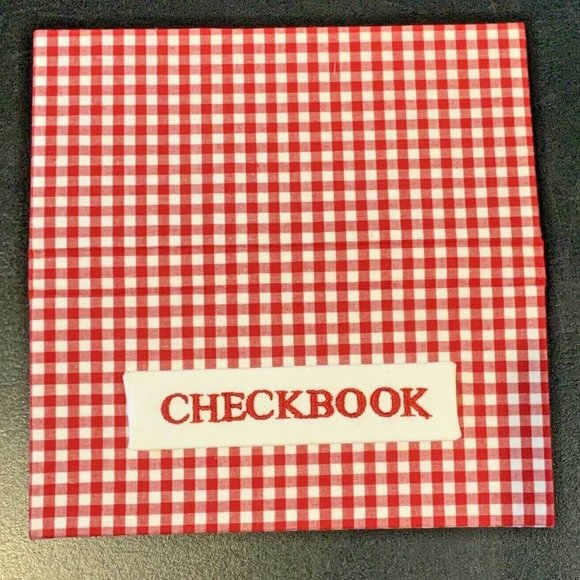 POTTERY BARN KIDS Red Checkered Play Checkbook NEW includes Box & 3 check books - Picture 5 of 7